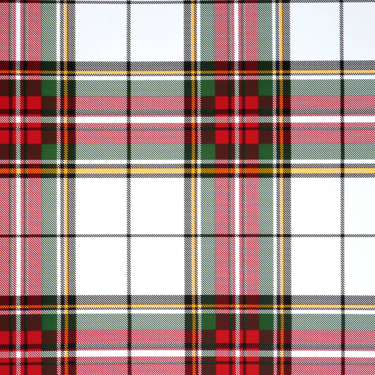 Peppermint Plaid Premium Gift Wrap by Celebrate It™